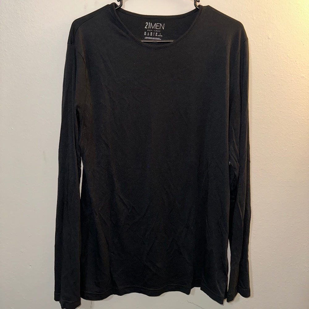 21 MEN Black Long Sleeve